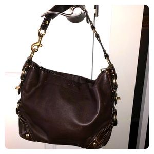 Brown Leather Coach shoulder bag